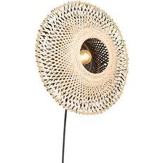Rattan Wall Lamps QAZQA Oriental Wall light