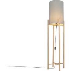 QAZQA Floor Lamps & Ground Lighting QAZQA Country wood Floor Lamp