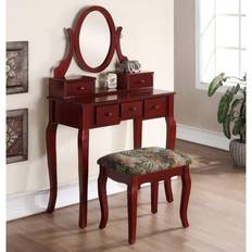 Dressing Tables RH Roundhill Ashley Wood Make-Up Vanity Dressing Table