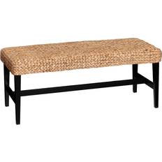 Black Settee Benches Southern Enterprises Water Hycinth Settee Bench