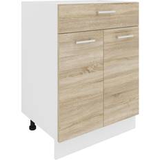 Eg Rulleborde VCM Esilo Køkken 60 cm 2 Låger 1 Skuffe Hvid Rullebord