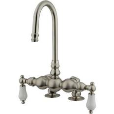 Nickel Bath Taps & Shower Mixers Kingston Brass CC93T Vintage Deck Brushed Nickel