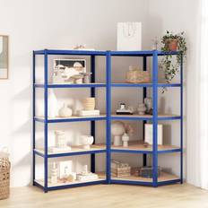 Blau Regalsysteme vidaXL 2 Holzwerkstoff Regalsystem