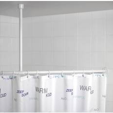 Barras de Cortina de Ducha Wenko Barra Soporte Cortina Baño Blanca 57 cm