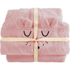 Alvi Badning Poncho Ansigter Pink 60 x 60 cm