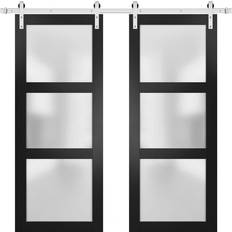 SartoDoors Sturdy Double Sliding Door Frosted Glass (x)