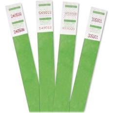 Advantus 75511 Crowd Management Wristbands Sequentially Numbered Green 500/Pack