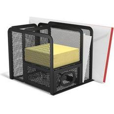 Black Business Card Holders RED 5 Compartment Wire Mesh