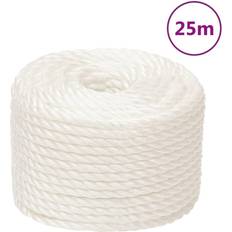 Blanco Mallas para cercas vidaXL Cuerda de trabajo polipropileno blanco 12 mm 25 m