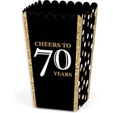 Birthdays Popcorn Boxes Adult 70th Birthday Gold Birthday Party Favor Popcorn Treat Boxes Set of 12