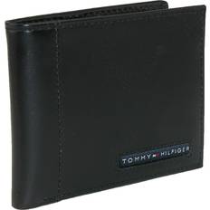 Tommy Hilfiger Men's Leather Cambridge Bifold Passcase Wallet - Black