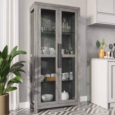 Cabinets Belleze Tempered Storage Cabinet