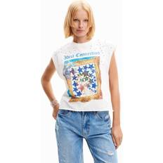 Desigual T-shirts Desigual Studded disco T-shirt WHITE