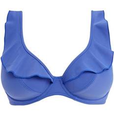 Women Bikini Tops Freya Jewel Cove Ruffled Bikini Top Plain Azure