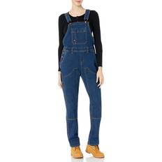 Dickies Damen Denim Double Front Bib Overalls, Stone Wash