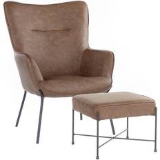 Leathers Lounge Chairs Lumisource C2-IZZY BKE Izzy Lounge Chair