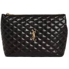 Saint Laurent Toiletry Bags & Cosmetic Bags Saint Laurent New Gaby Quilted Leather Clutch - Black