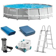 Intex prism frame pool Intex Prism Frame Above Ground Swimming Pool Set with Filter Ø4.6x1.1m