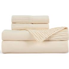 Bedsure Soft 1800 Hotel Luxury Bed Sheet Pink, Red, Blue, Green, Grey, Beige, Brown, Purple, White, Black, Orange (259.1x228.6cm)