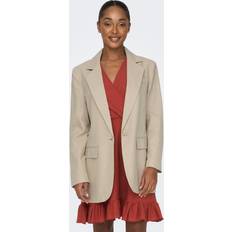 Only Onlcaro Lana L/S Ovs Lin Blazer - Oxford Tan