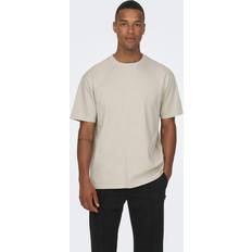 Silver T-shirts Only & Sons Fred Life Relaxed Fit Short Sleeve T-Shirt Beige