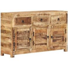 Marron Armoires vidaXL 110x30x65 cm Bois Massif De Manguier Buffet