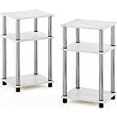 Chrome Small Tables Furinno Nur 3-stöckiges Drehrohr Kleintisch