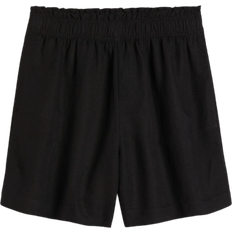 Shorts H&M Linen-Blend Shorts - Black