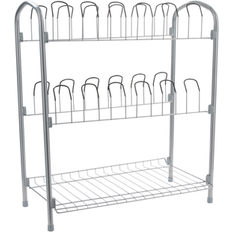 Silver Shoe Racks Organize It All 3 Shoe Rack