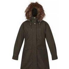 Regatta Womens/Ladies Shiloh Faux Fur Trim Parka Dark Khaki