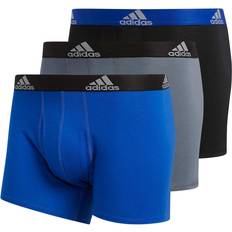 Adidas Men's Underwear adidas Men's Performance stretch cotton Athletic Trunk Underwear 3-pack - Bold Blue/Onix Grey/Black