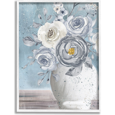 Flower arrangement in vase Stupell Industries Speckled Flower Arrangement Vase Varied Blooms Painting Wall Decor