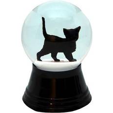 Christmas Decorations White and Black Perzy Black Cat Mini Halloween Snow Globe