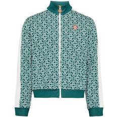 Casablanca Sweatere Casablanca Monogram Track Jacket med Jacquard Side Stripe - Grøn