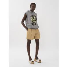 See by Chloé Pleated Cotton Gabardine Shorts - Neutral