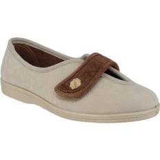 Beige Slippers Mirak Beige Andrea Touch Fastening Slipper