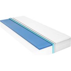 vidaXL 160x200 cm Mousse À Mémoire de Forme Visco 18 cm White Matelas en Polyéther