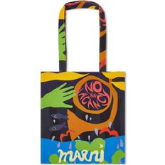 Herre - Multifarvet Tote Bag & Shopper tasker Marni Vertikal Bomuld Lærredstaske - Grøn