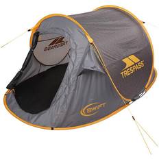 Campeggio e Outdoor Trespass Waterproof 2 Man Pop Up Tent Patterned Swift2 Grey EACH