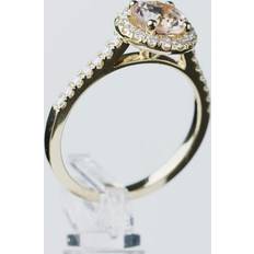 Morganit ring Smykkekæden Karat Guld Ring med Morganit og Brillanter 0,33 Carat TW/SI