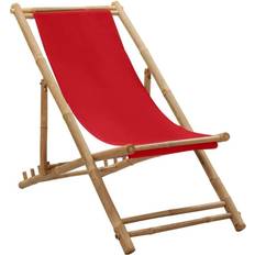 Garden & Outdoor Furniture vidaXL red Deck Chaise