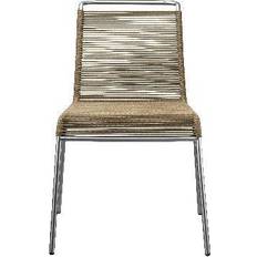 FDB Møbler M20 Teglgård Cord Chair Brown Mixed-Stainless Steel