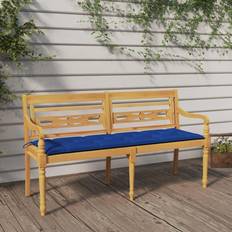 Blå - Teak Udesofaer & Bænke vidaXL massivt teaktræ Havebænk