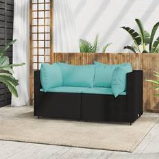 Synthetic Rattan Outdoor Sofas & Benches vidaXL Patio Corner Modular Sofa