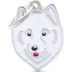 tag samoyed tallrik hundar gratis gravering