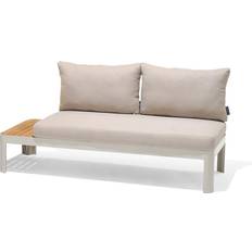 LifestyleGarden Garden Portals 2-personers Teak/hvid med Beige Pude Sofa