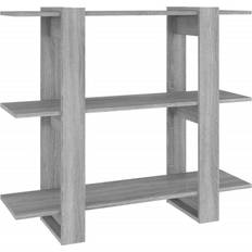 Multifarvet Hylder vidaXL Rumdeler 100 x 30 x 87 cm Grå Sonoma-Eg Bogreol