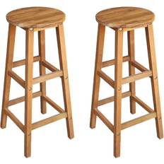 VidaXL Barstoler vidaXL 2x Solid Acacia Bar Stool