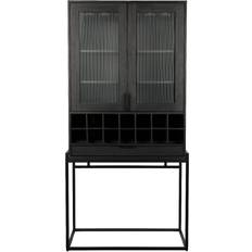 Black Glass Cabinets Zuiver Travis Black Glass Cabinet