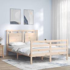 vidaXL Bed Frame without Mattress 120x200 cm Solid Wood - Brown